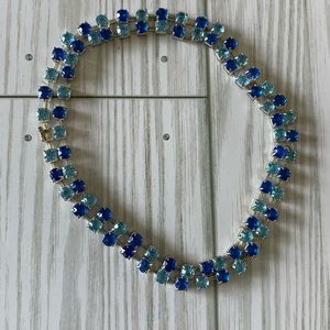 Dark and Lt. Blue rhinestone anklet or bracelet